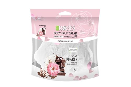 Nature of Agiva Roses Fruit Salad 2:1 Tusoló szivacs szappangolyókkal joghurtos csokoládé illattal