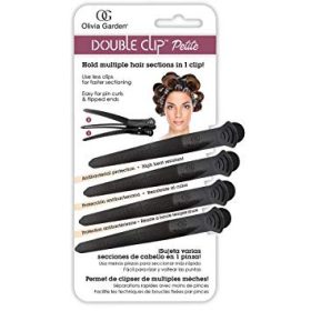   Olivia Garden Double Clip Petite Black feltűző csipesz, 4 db
