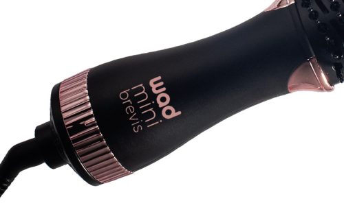 Wad Mini Brevis körkefés hajszárító, fekete-rose gold
