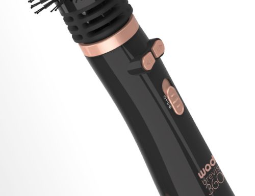 Wad Mini Brevis körkefés hajszárító, fekete-rose gold