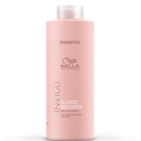   Wella Professionals Invigo Recharge Cool Blonde sampon hideg szőke hajra, 1 l