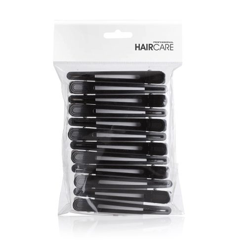 Hair Care műanyag/alumínium hajcsipesz, 10 cm, 12 db