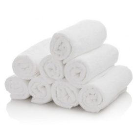 Frottír törölköző, fehér, 50x90 cm