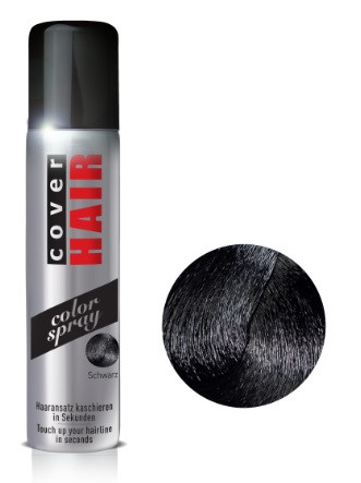 Cover Hair hajtő színező spray, fekete, 100 ml